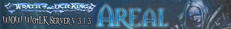 Areal wow Wrath of the Lich King server. Banner